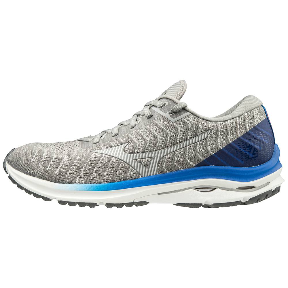 Scarpe Running Mizuno Wave Rider 24 WAVEKNIT™ 2E (Wide) Uomo - Grigie/Bianche - 08279-BKSV